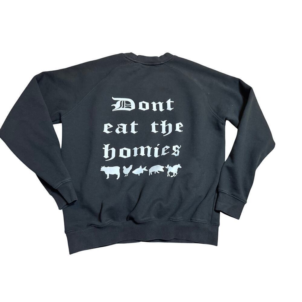 Og "Don't Eat The Homies" Long Sleeve Black Crewneck Sweatshirt, Men's Small — image 2 of 8